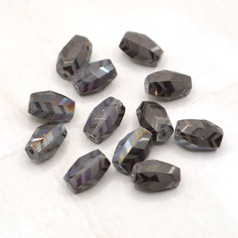 Beads By The Dozen Faceted Glass Mirrors in Black