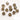 Beads By The Dozen Twisted Glass Rondelles in Tawny Brown