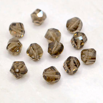 Beads By The Dozen Twisted Glass Rondelles in Tawny Brown