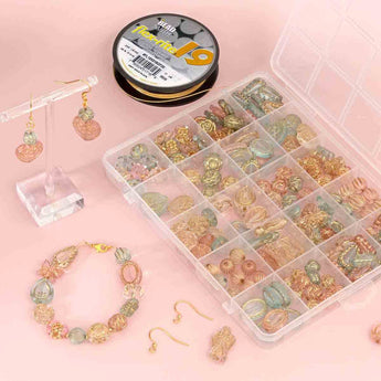 Czech Style Acrylic Bead Box in Perfectly Pastel (189 Pcs)