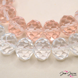 Spring Big Boy Glass Rondelle Beads