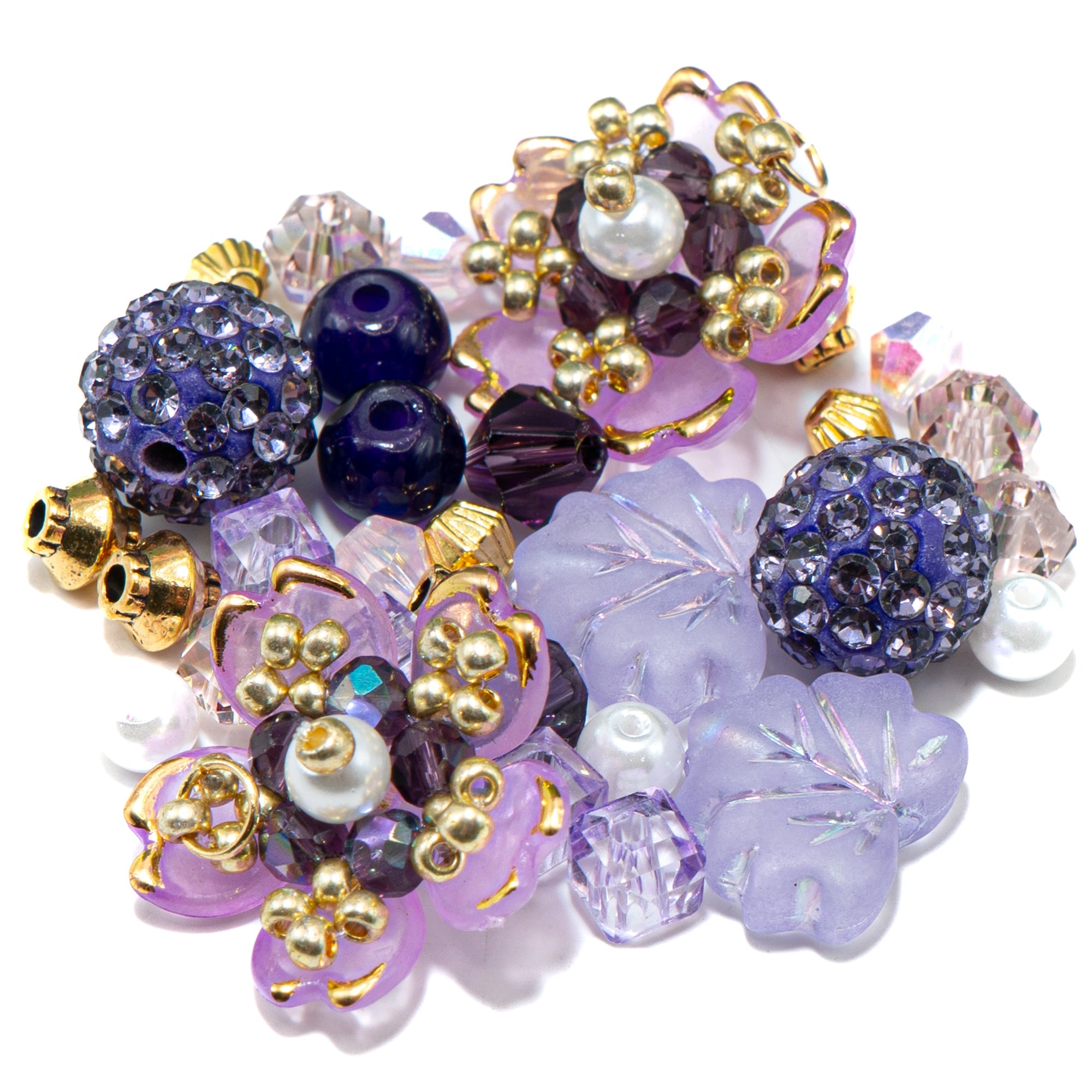 Bite-Sized Bead Mix in Orchid Blooms