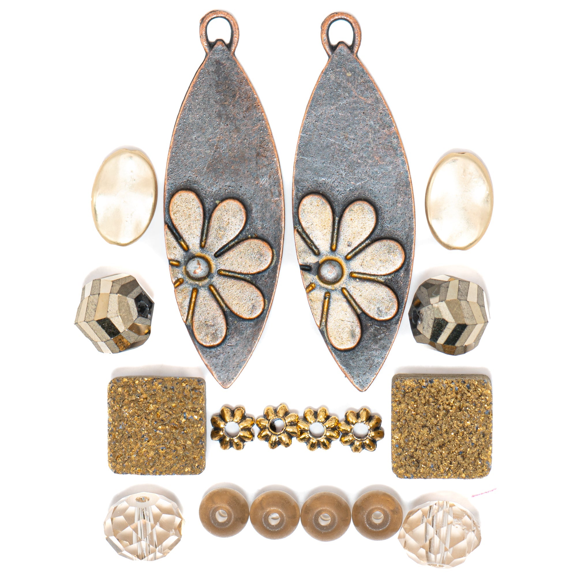 Bite-Sized Bead Mix in Vintage Gold Shimmers