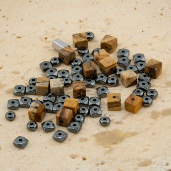 Bitty Stone Bead Mix in Brown Jasper Dreams