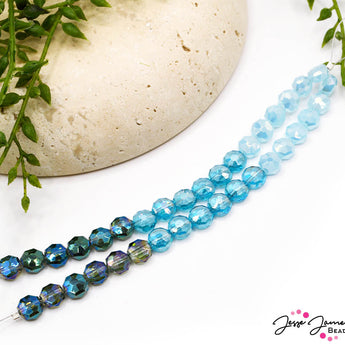 Ombré Glass Bead Set in Feeling Blue