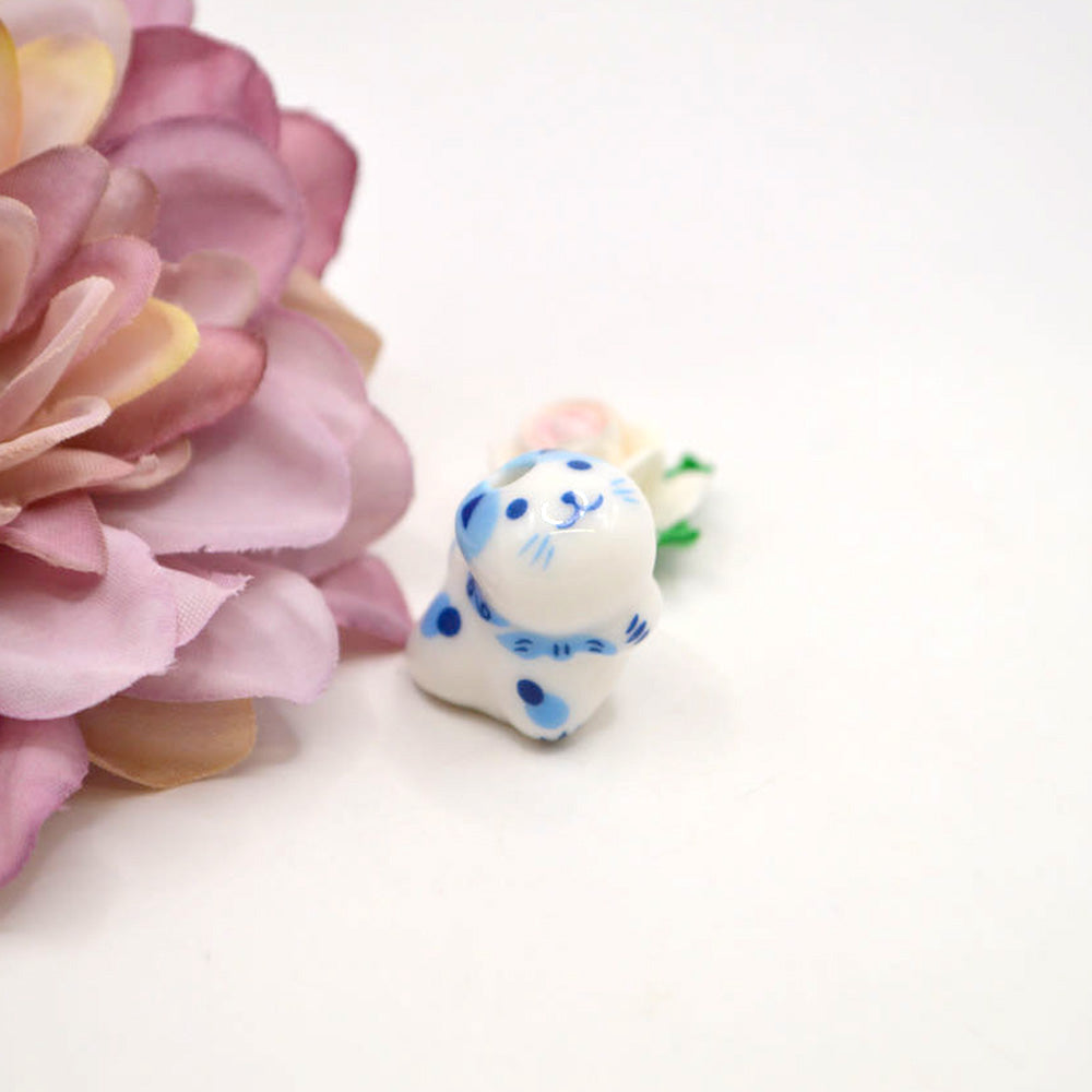 Blueberry the Loyal Friend Cat Ceramic Bead