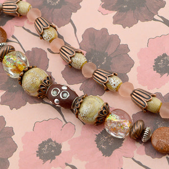 Brown Boho & Ceramic Bead Strand Duo in Over The Garden Wall