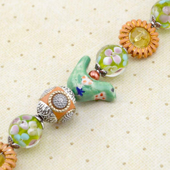 Boho Bead Strand in Sunflowers & Songbirds
