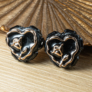 Boho Bead Pair in Amour Doré