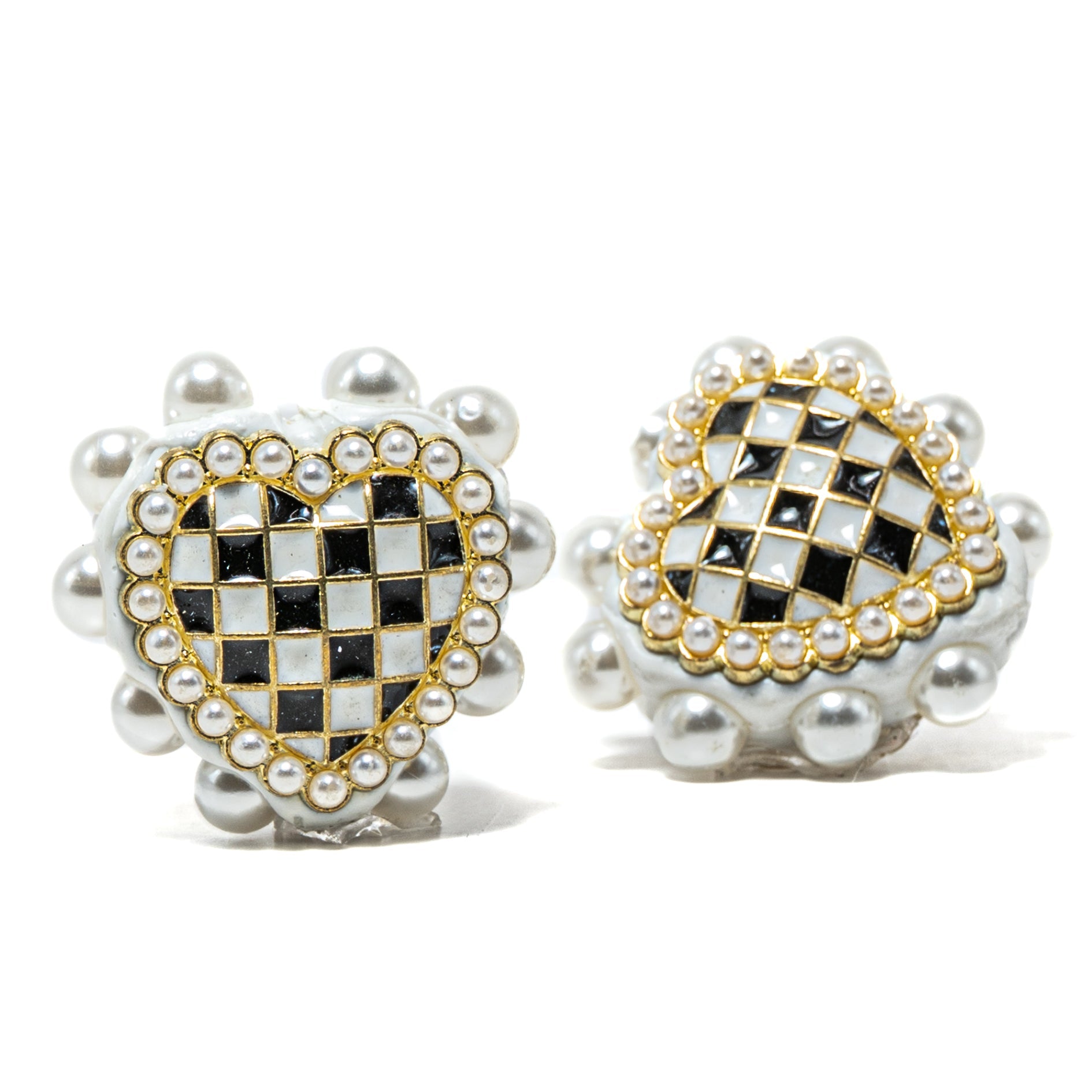 Boho Bead Pair in Hearts Royale