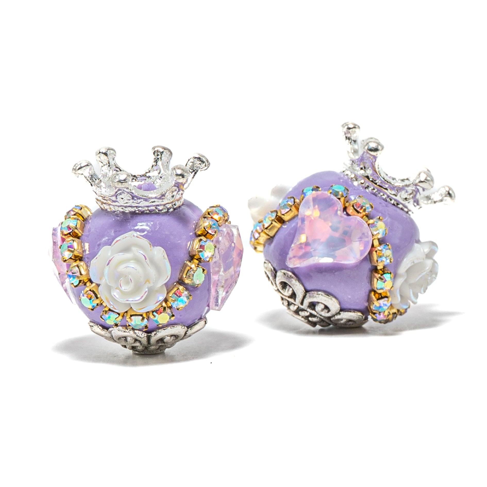 Boho Bead Pair in Princess Purple