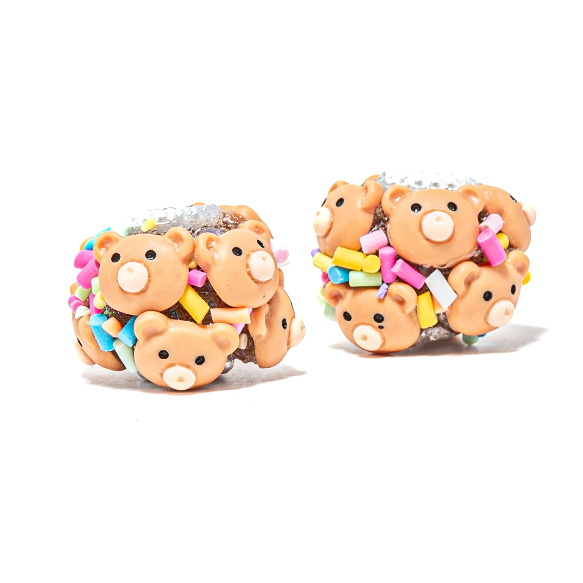 Boho Bead Pair in Teddy Bear Treat