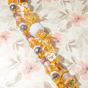 Boho Bead Strand Duo in Coffee Date in The Garden