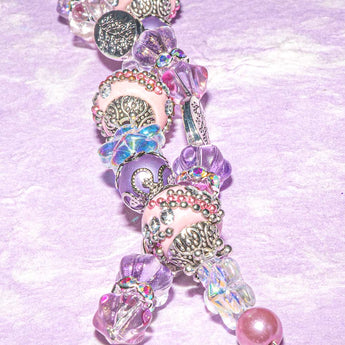 Boho Bead Strand Duo in Lavender Raspberry Lemonade