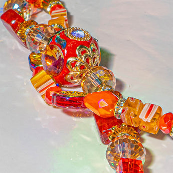 Boho Bead Strand Duo in Solar Flare