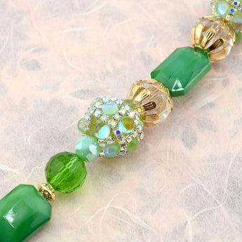 Boho Bead Strand in Emerald & Earthy