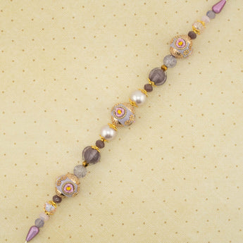 Boho Bead Strand in Late Dusk Lavender