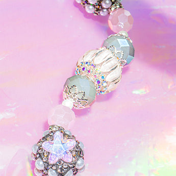 Boho Bead Strand in Pink Cosmos