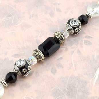 Boho Bead Strand in Simple Black Beauty