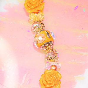 Boho Bead Strand in Orange Cream Dream
