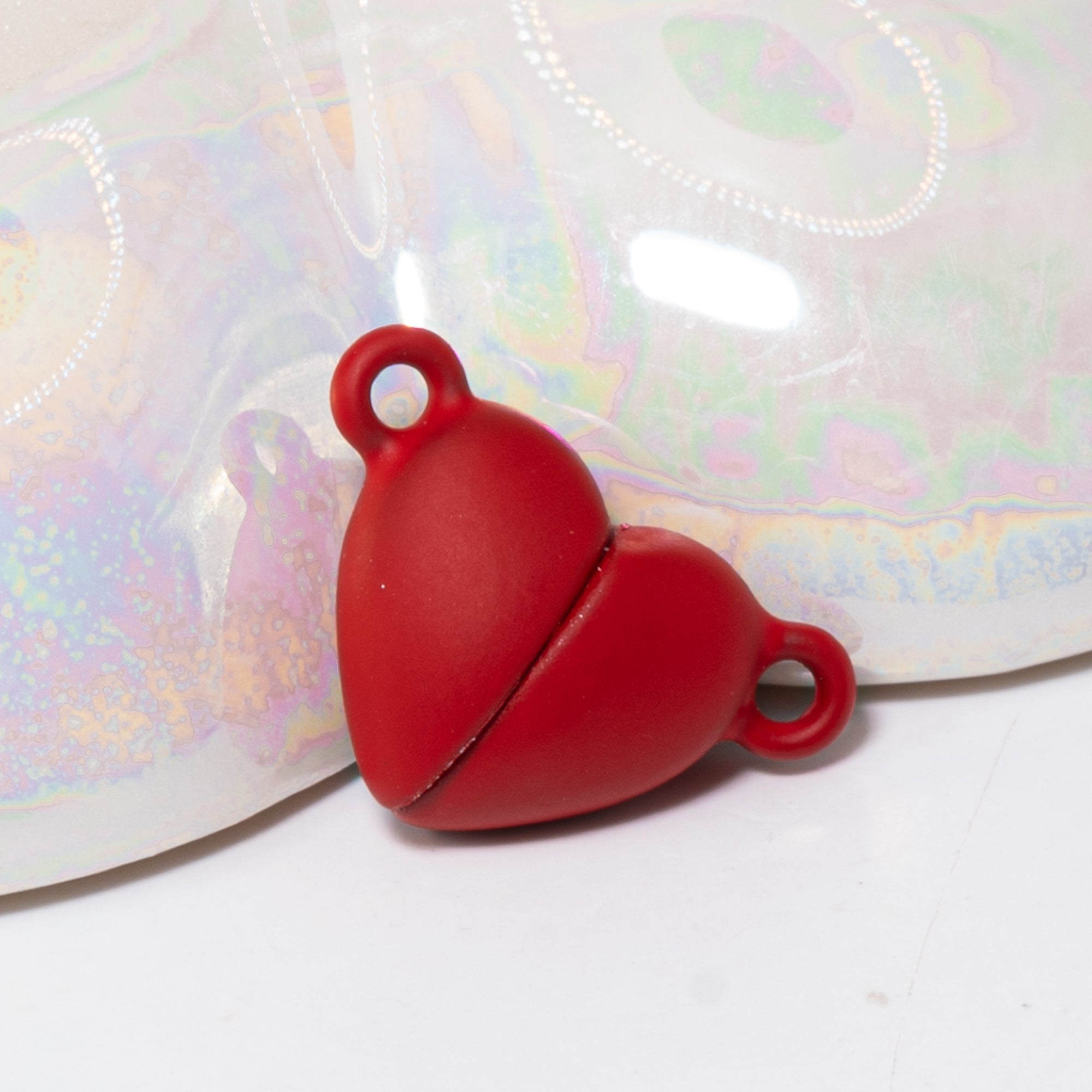 Bold Hearts Magnetic Clasp in Classic Red
