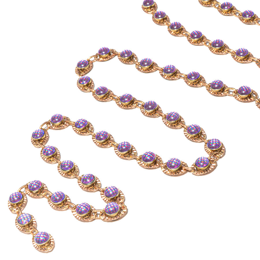 Brass Metal Chain in Purple Cosmos