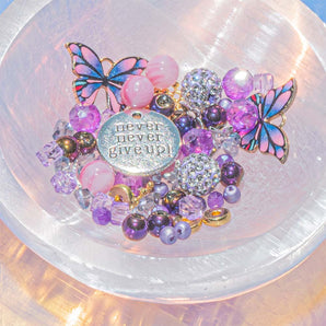 Purple Mico Mini Butterfly Bead Mix in Never, Never, Give Up