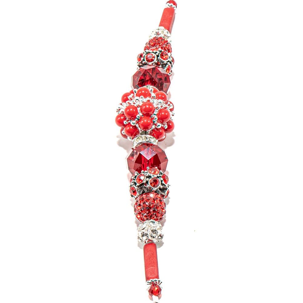 Candy Bead Strand in Red Licorice Twists