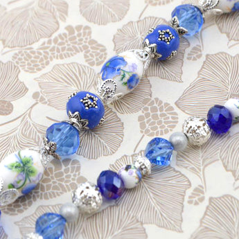 Ceramic Bead Strand Duo in Realm of the Ice Queen