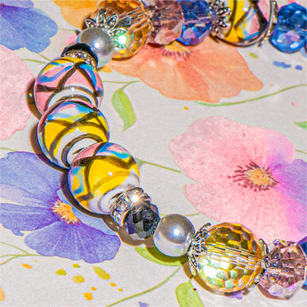 Cermaic Bead Strand in Mosaic Window