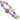 Ceramic & Boho Bead Strand Duo in Violets in Bloom