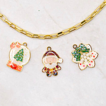 Christmas Time Is Here Enamel Charm Trio
