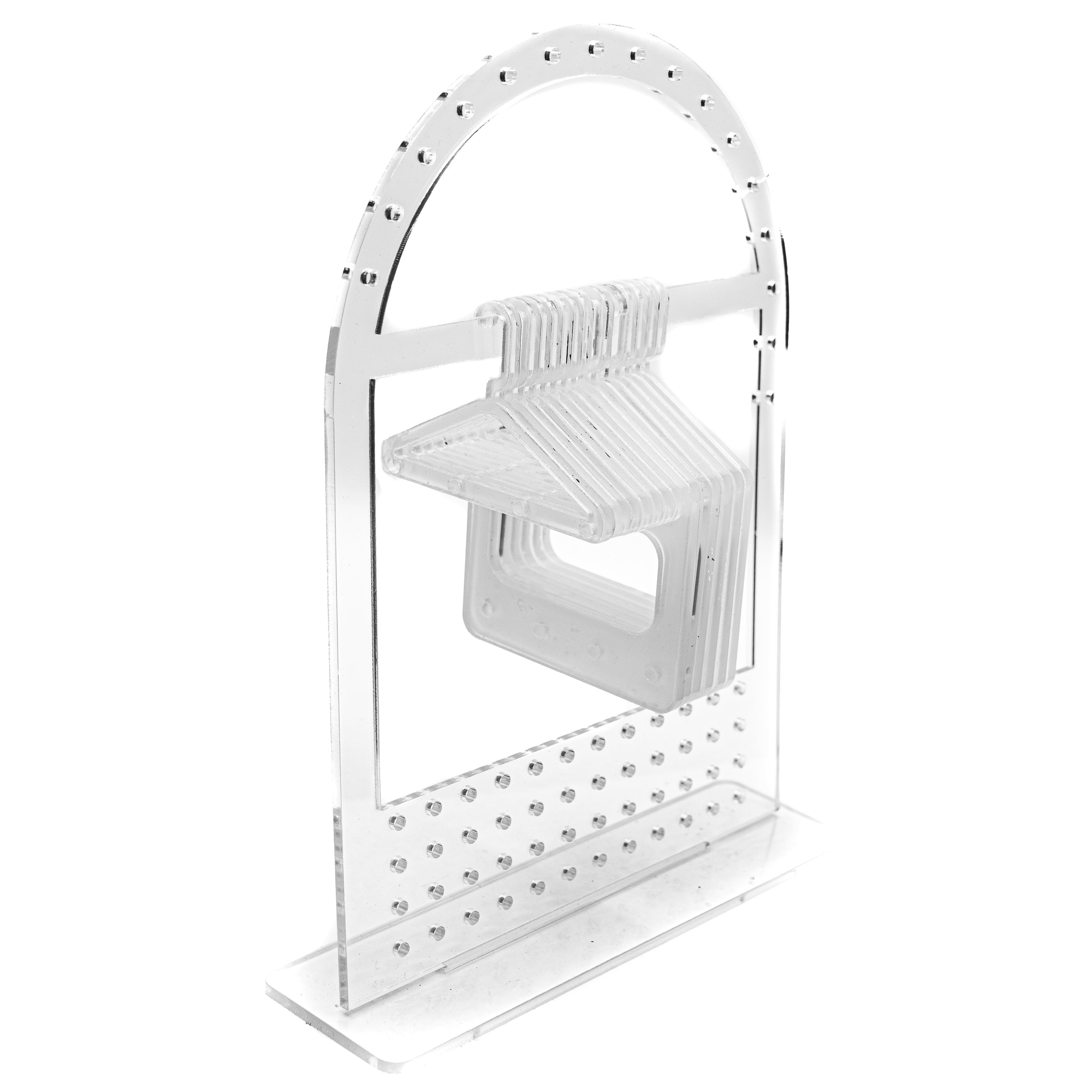 Clear Acrylic Coat Hanger Earring Display Set