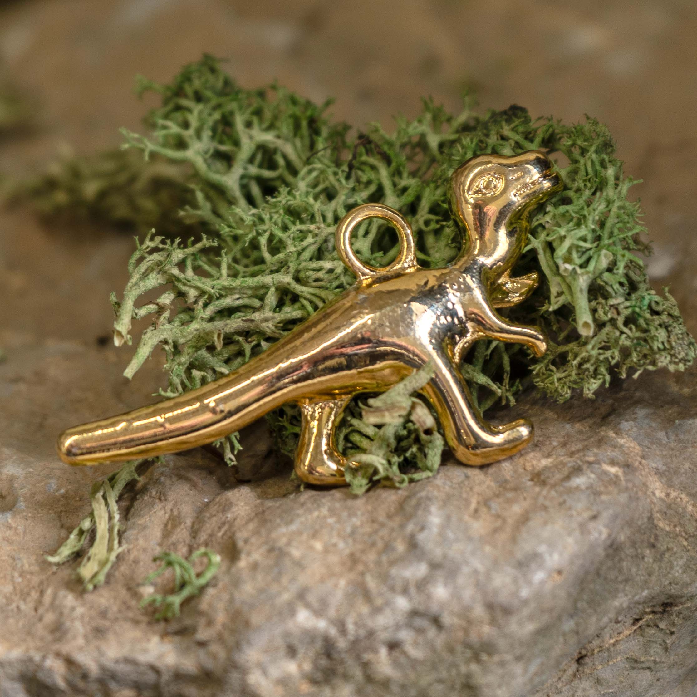 Clever Girl 18K Gold Raptor Pendant