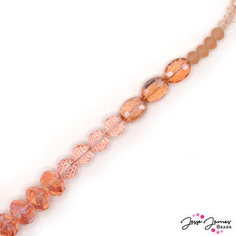 Color Block Glass Strand in Honey do