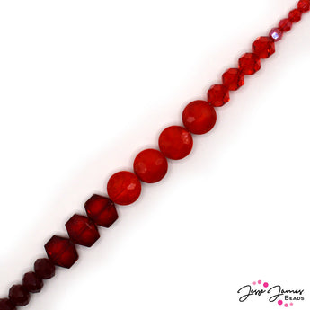 Color Block Glass Strand in Preppy Red