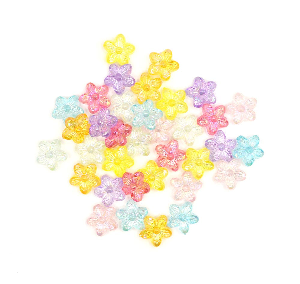 Colorful Flower Acrylic Bead Mix
