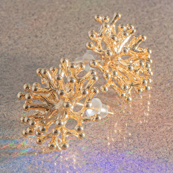 Coral Earring Findings Pair