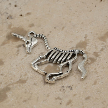 Curiosity Cabinet Skeleton Unicorn Pendant