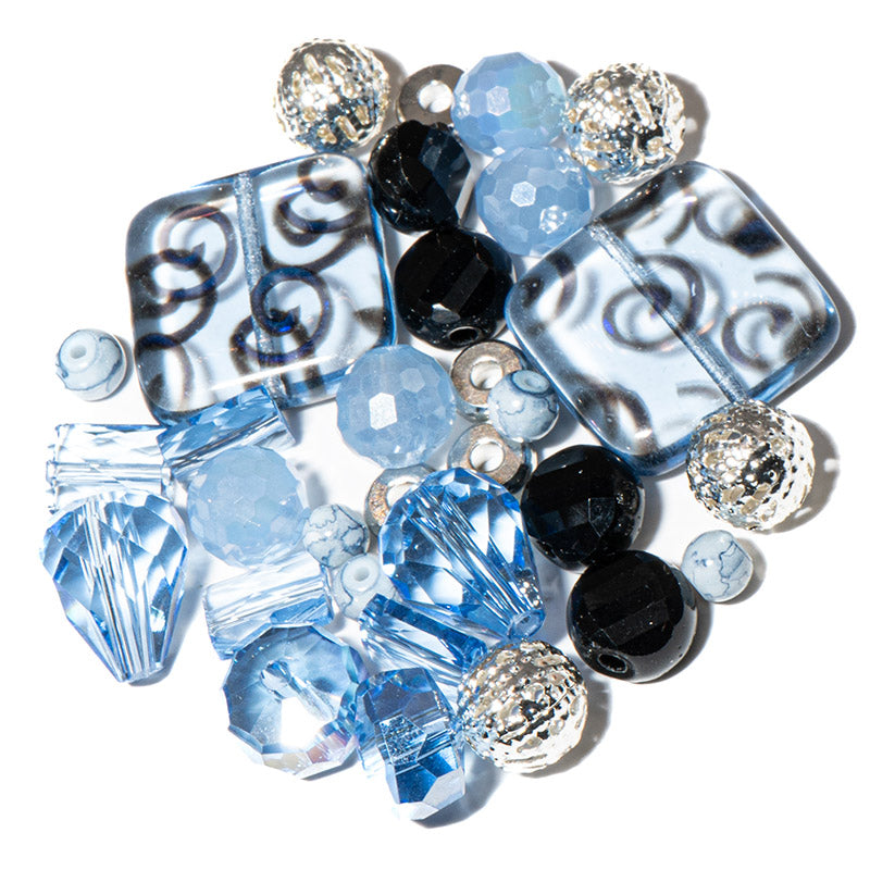 Czech Bead Mix in Frosty Escape
