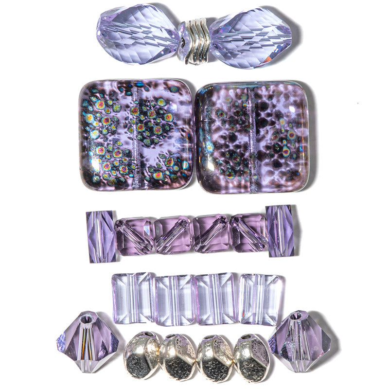 Czech Bead Mix in Wisteria Purple