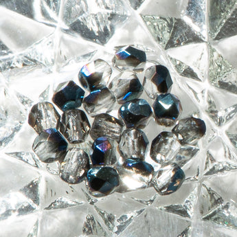 Czech Fire Polish 3mm Glass Beads in Azuro Blue