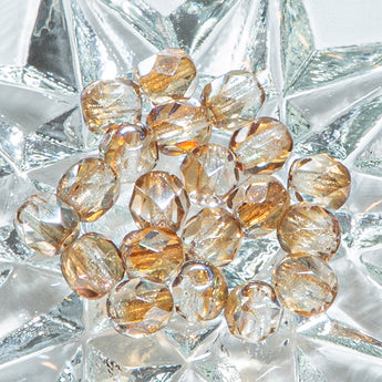 Czech Fire Polish Bead Set in 4mm Celsian