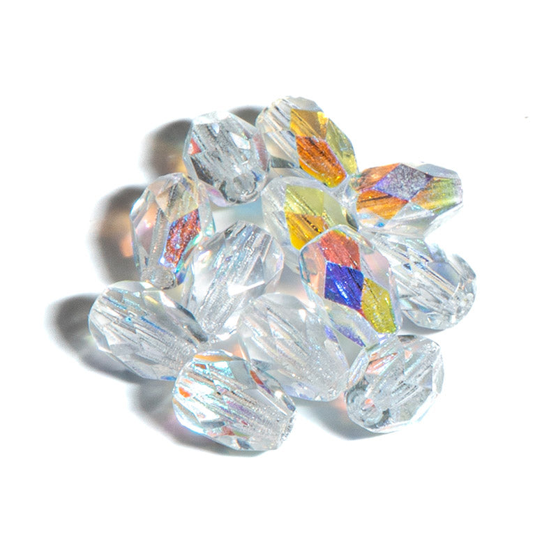 Czech Fire Polish Crystal AB Pear Bead Set