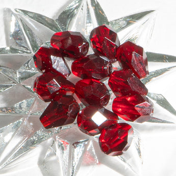 Czech Glass Fire Polish Bead Pears in Garnet