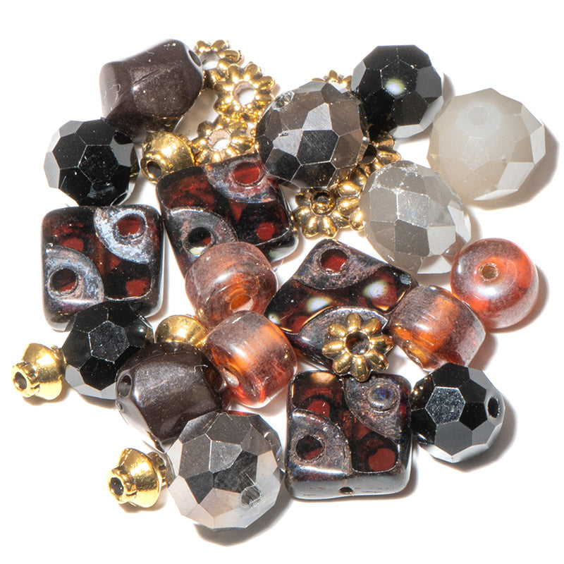 Czech Mini Bead Mix in Underground Volcano
