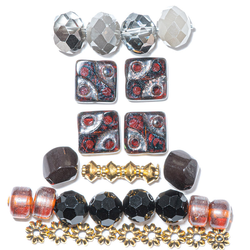 Czech Mini Bead Mix in Underground Volcano
