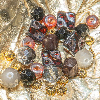 Czech Mini Bead Mix in Underground Volcano
