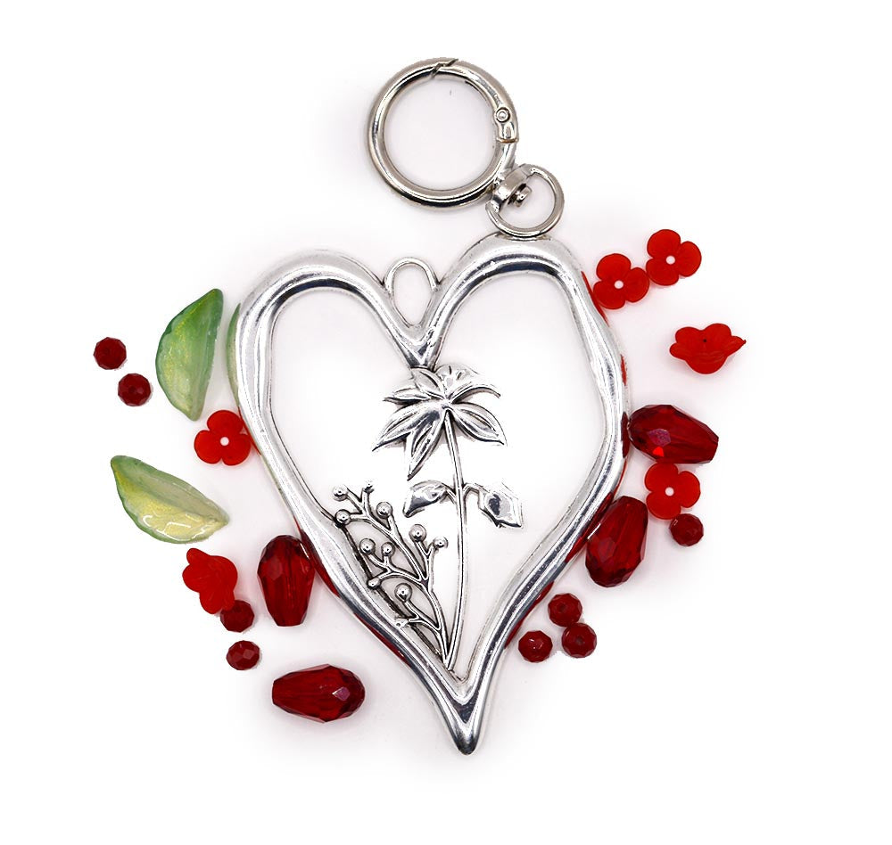 Birth Month Flower Keychain Kit in December Holly