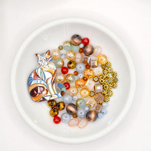 Designer Glass Bead Mix in Karen's Kittens